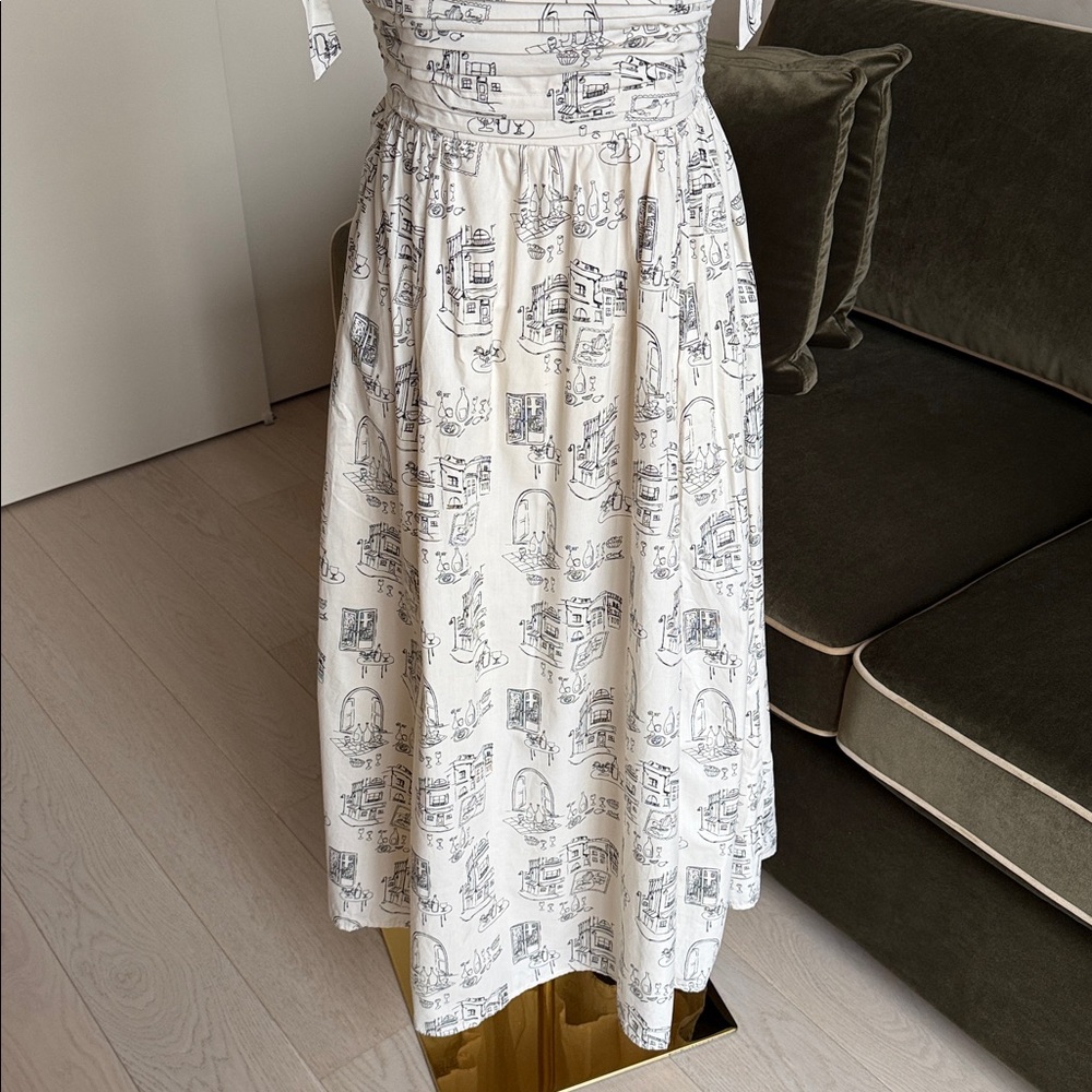 Abercrombie & Fitch Cheers to Capri Italy Printed Dress Midi Size XSP Petite - Picture 3 of 13